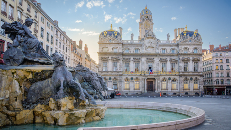 De Bartholdi fontein in Lyon. © tichr